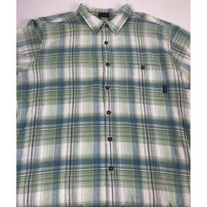 Mens XL Plaid Shirt Short Sleeve
